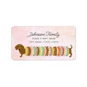 Dachshund Return Address Labels (Voorkant)