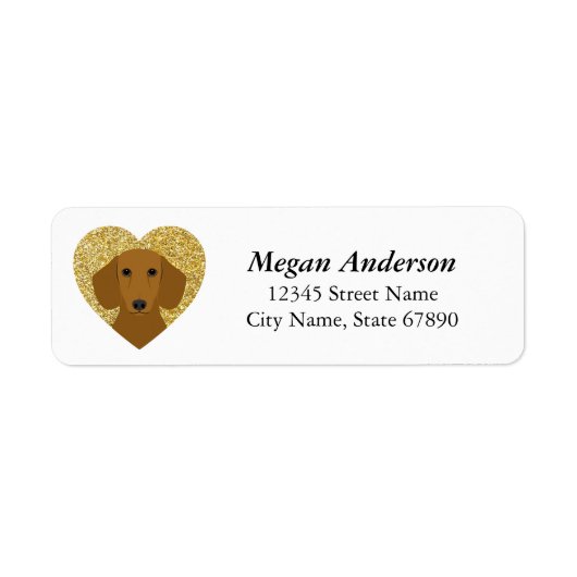 Dachshund Return Address Labels (Voorkant)