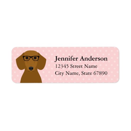 Dachshund Return Address Labels (Voorkant)