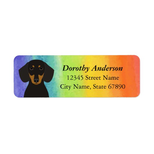 Dachshund Return Address Labels (Voorkant)