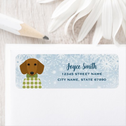 Dachshund Return Address Labels (Insitu)