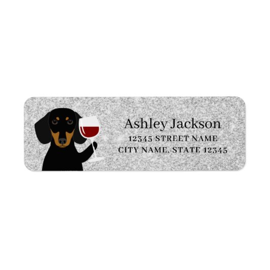 Dachshund Return Address Labels (Voorkant)