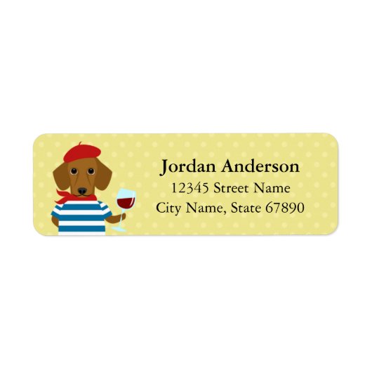 Dachshund Return Address Labels (Voorkant)