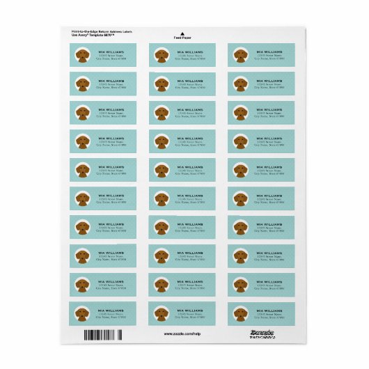 Dachshund Return Address Labels (Full Sheet)