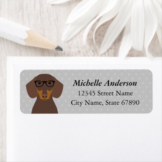 Dachshund Return Address Labels (Insitu)