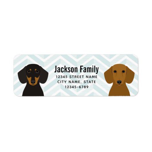 Dachshund Return Address Labels (Voorkant)