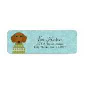 Dachshund Return Address Labels (Voorkant)
