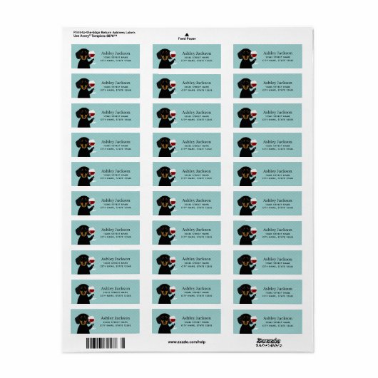 Dachshund Return Address Labels (Full Sheet)