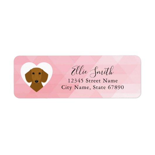 Dachshund Return Address Labels (Voorkant)