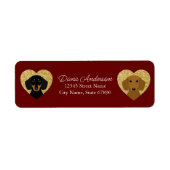 Dachshund Return Address Labels (Voorkant)