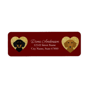 Dachshund Return Address Labels