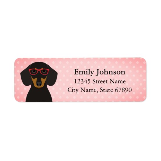 Dachshund Return Address Labels (Voorkant)