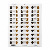 Dachshund Return Address Labels (Full Sheet)
