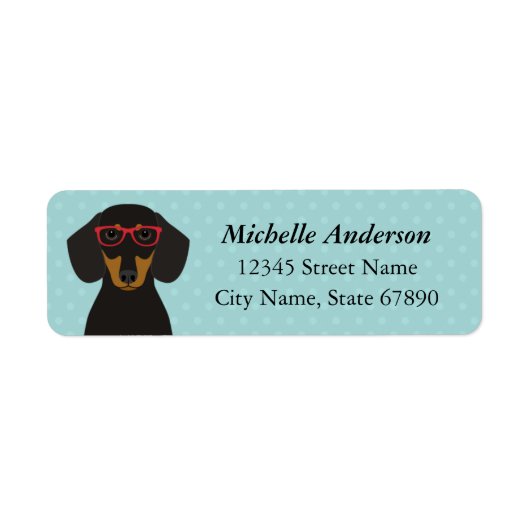 Dachshund Return Address Labels (Voorkant)