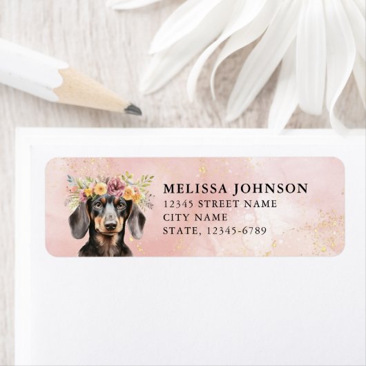 Dachshund Return Address Labels (Insitu)