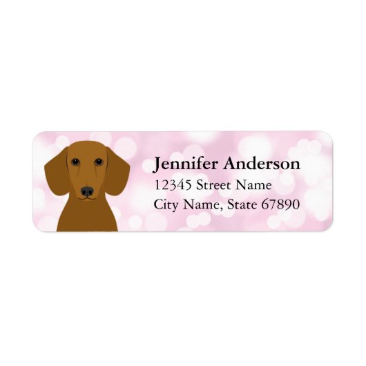 Dachshund Return Address Labels (Voorkant)