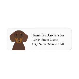 Dachshund Return Address Labels