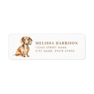 Dachshund Return Address Labels