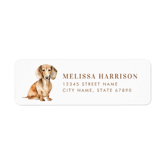 Dachshund Return Address Labels (Voorkant)
