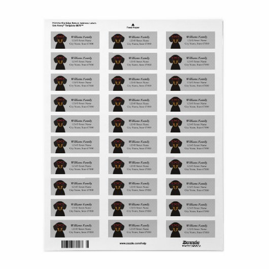 Dachshund Return Address Labels (Full Sheet)