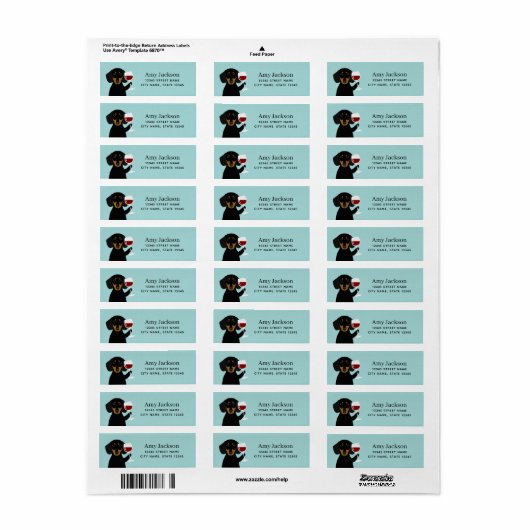 Dachshund Return Address Labels (Full Sheet)