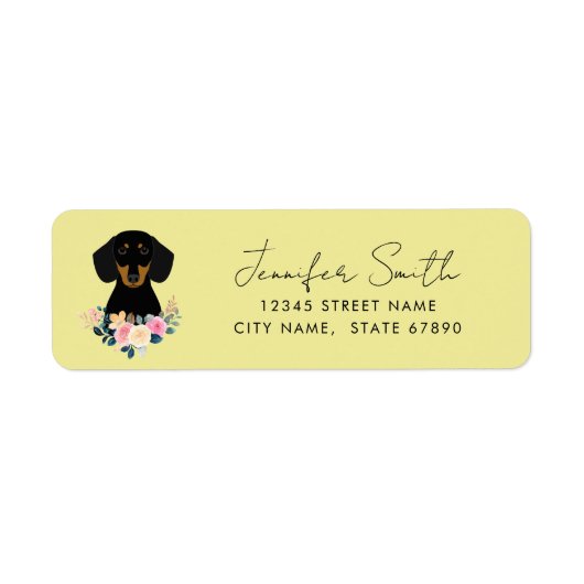 Dachshund Return Address Labels (Voorkant)