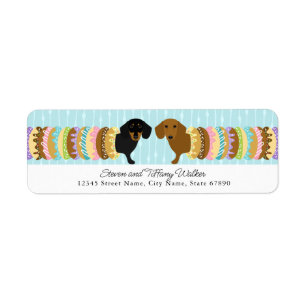Dachshund Return Address Labels