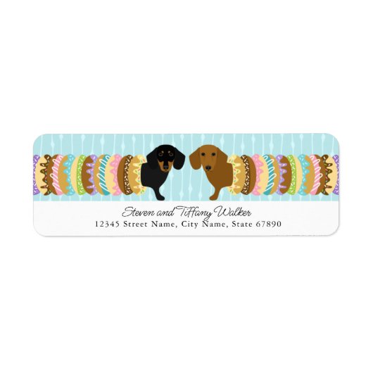 Dachshund Return Address Labels (Voorkant)
