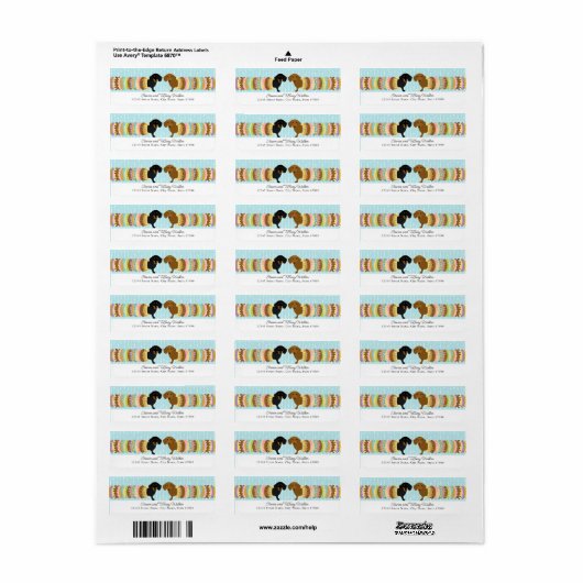 Dachshund Return Address Labels (Full Sheet)