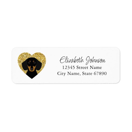 Dachshund Return Address Labels (Voorkant)