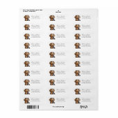 Dachshund Return Address Labels (Full Sheet)