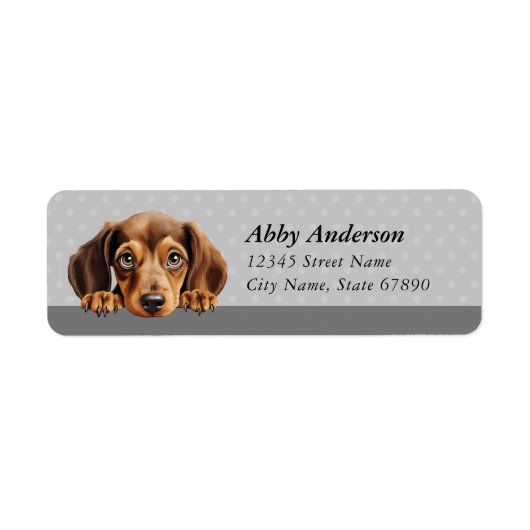 Dachshund Return Address Labels (Voorkant)
