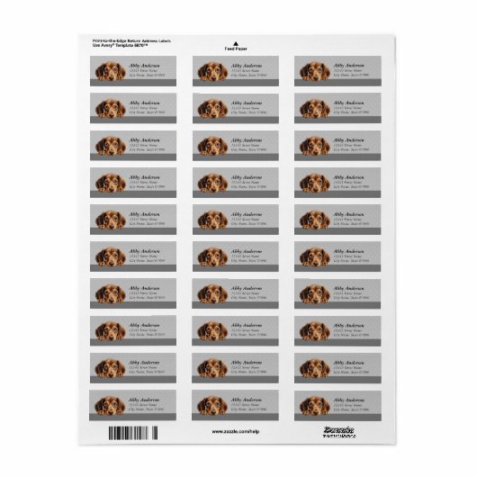 Dachshund Return Address Labels (Full Sheet)