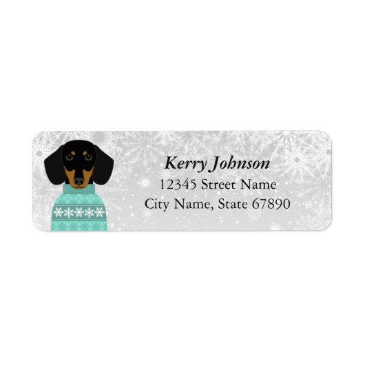 Dachshund Return Address Labels (Voorkant)