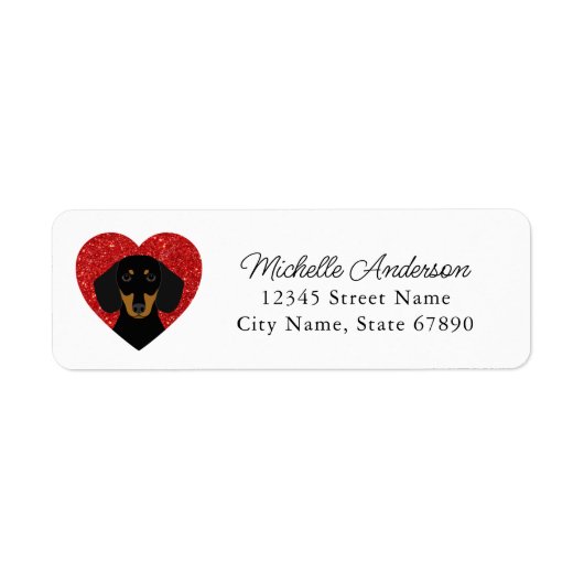 Dachshund Return Address Labels (Voorkant)