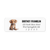 Dachshund Return Address Labels (Voorkant)
