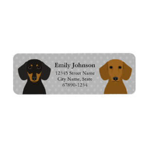 Dachshund Return Address Labels