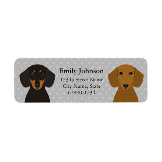 Dachshund Return Address Labels (Voorkant)