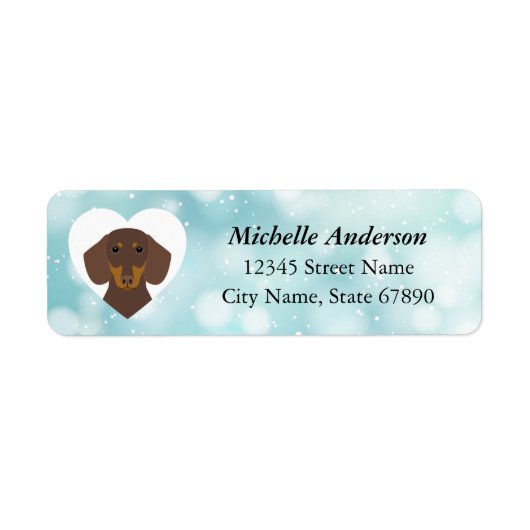 Dachshund Return Address Labels (Voorkant)