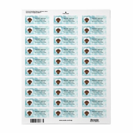 Dachshund Return Address Labels (Full Sheet)