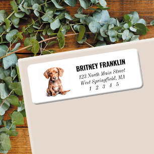 Dachshund Return Address Labels