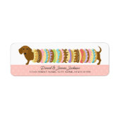 Dachshund Return Address Labels (Voorkant)