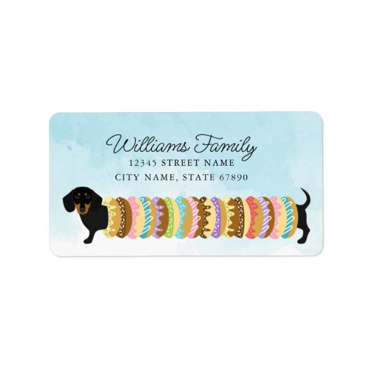 Dachshund Return Address Labels (Voorkant)