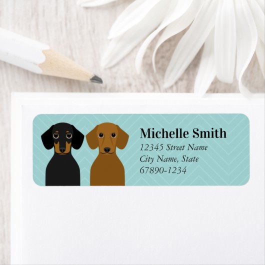 Dachshund Return Address Labels (Insitu)