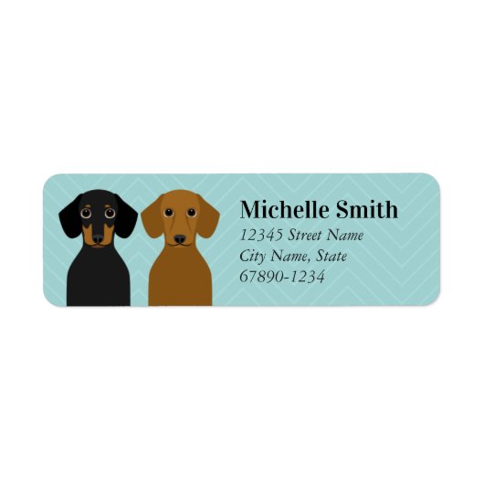 Dachshund Return Address Labels (Voorkant)