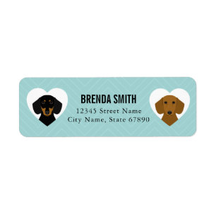 Dachshund Return Address Labels