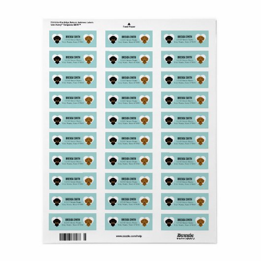 Dachshund Return Address Labels (Full Sheet)