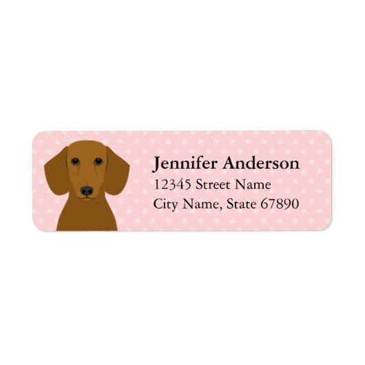 Dachshund Return Address Labels (Voorkant)