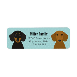 Dachshund Return Address Labels
