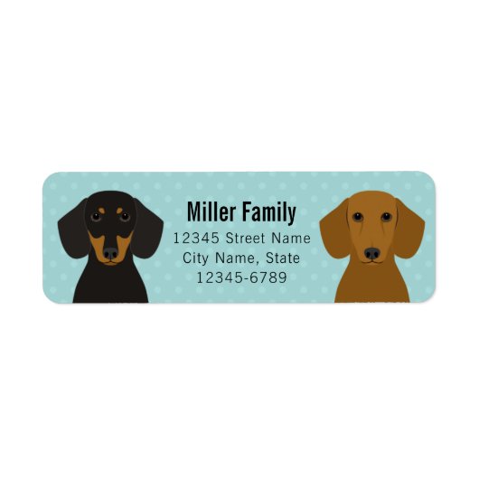 Dachshund Return Address Labels (Voorkant)